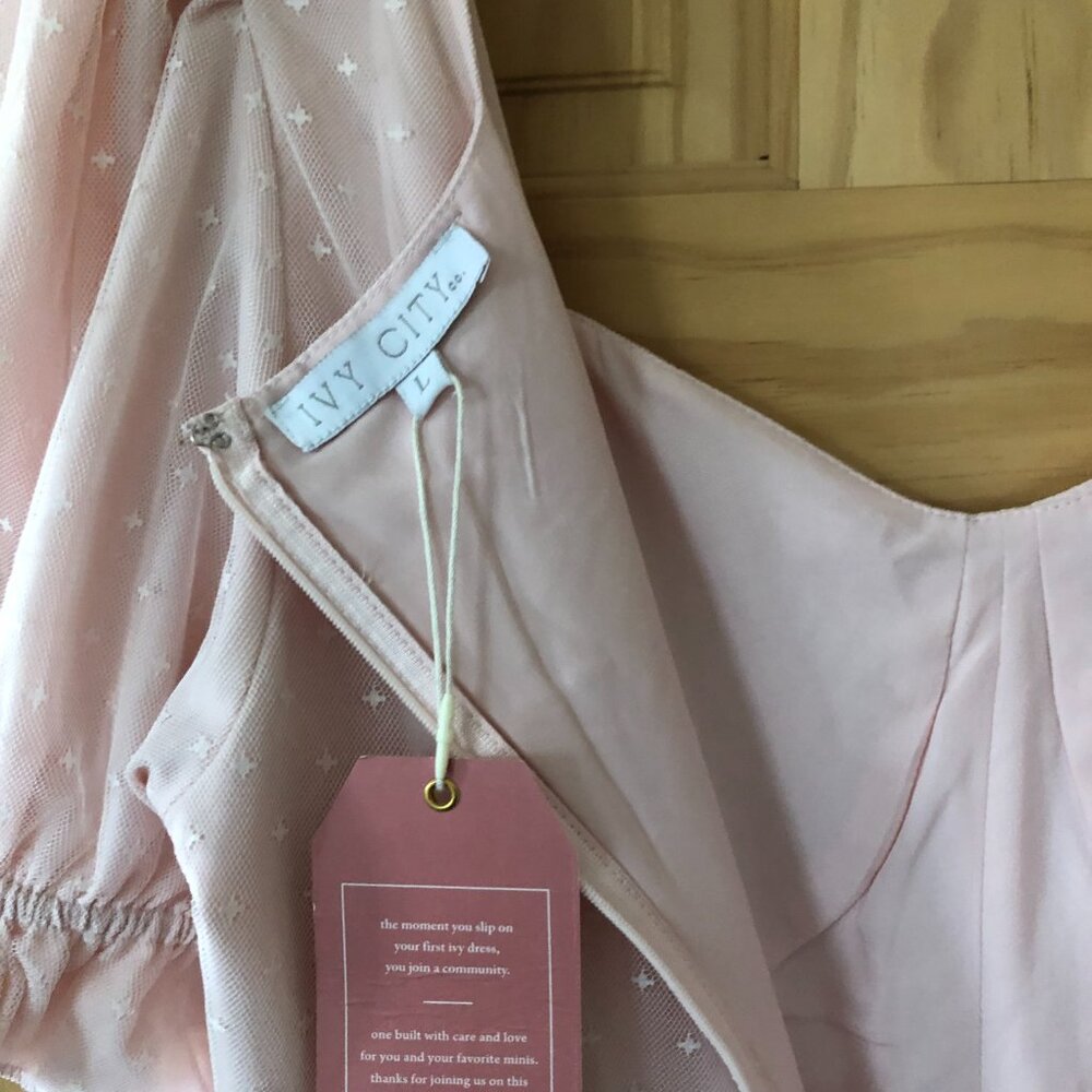NWT Ivy City Co Ballerina Tulle Midi Dress in Pink - Sz L - Picture 13 of 13